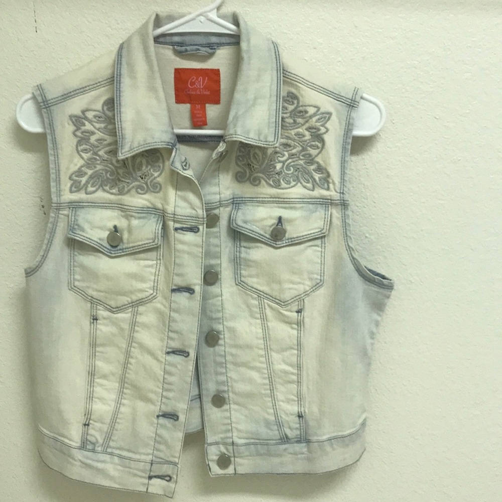 White washes denim jacket